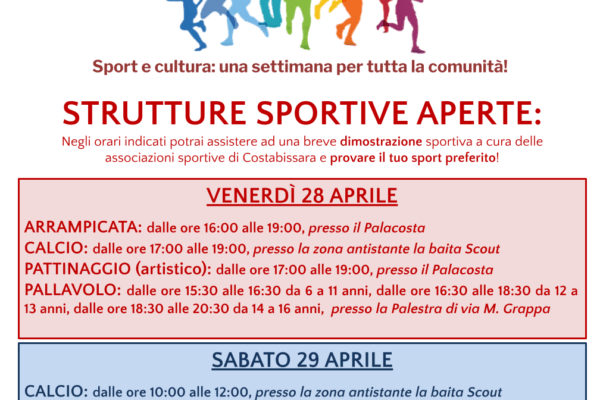 Programma strutture sportive aperte 2023